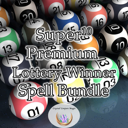 Super 10 Premium Lottery Winner Spell Bundle -maximum magic to help find the winning ticket to that elusive lottery win you so deserve.