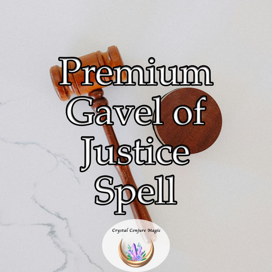 Premium Gavel of Justice Spell - bring swift judgment upon wrongdoers and ensure that justice prevails