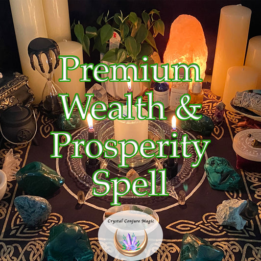 Premium Wealth & Prosperity Spell - Financial freedom, Peace of Mind, Attract Cash Manifest Money Gain Financial Freedom Live well Millionaire Spell