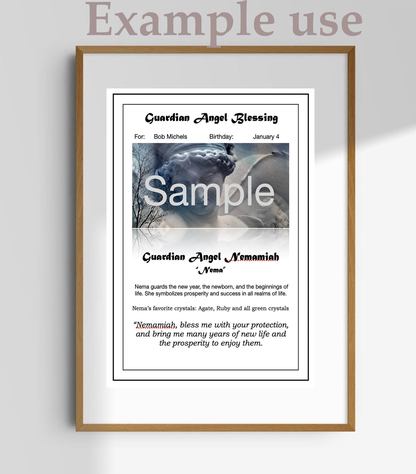 Guardian Angel Blessing | Security, watch over, guard and protect with FREE blessing download card to frame