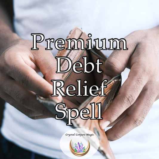 Premium Debt Relief Spell - stimulate income and curb unnecessary expense - a two-pronged approach driving you toward financial independence