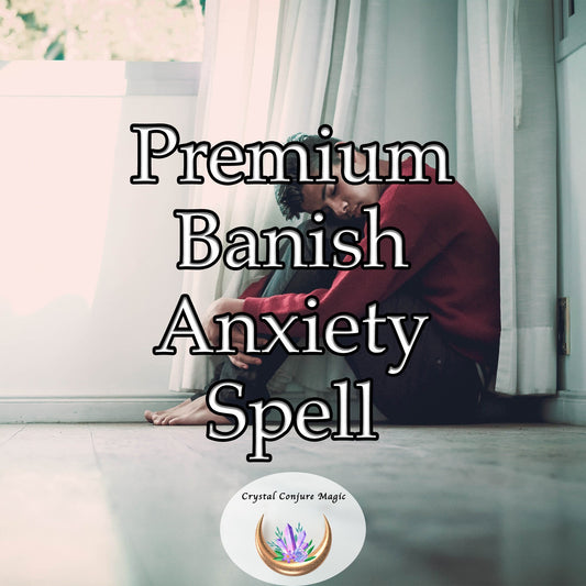 Premium  Banish Anxiety Spell  an enchanted whisper in chaos, a clandestine solace during a storm.