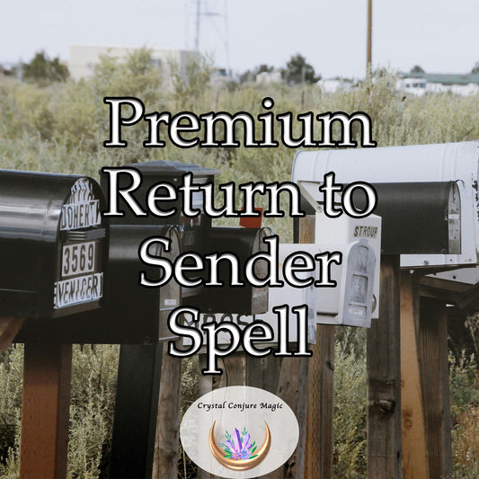 Premium Return to Sender Spell -  returning every malicious intent, curse, hex, or disruptive spirit portal back to its originator.